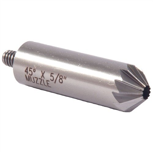 Il cutter 45° CHAMFER migliora l'accuratezza e previene inceppamenti nei cilindri delle revolver, garantendo un'ottima finitura per il tuo armamento.