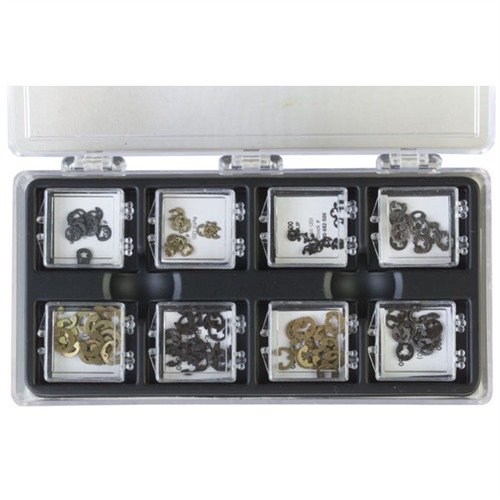 Il Kit E-Clip offre 160 clip in 8 dimensioni per riparazioni rapide di armi, evitando costi elevati e attese per ordini di fabbrica.