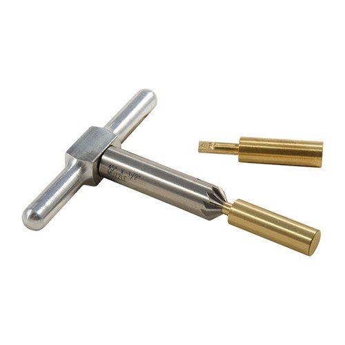 Il BRASS ONE CALIBER SET consente di squadrere e smussare le bocche di fucili e pistole, garantendo uscite pulite dei proiettili e ricariche rapide.