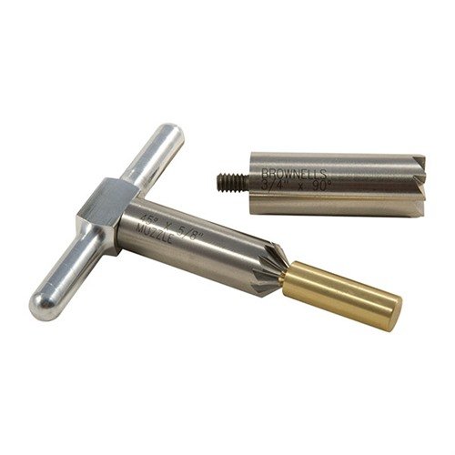 Il set BRASS ONE CALIBER include un cutter per squadratura a 90°, un cutter per smussatura a 45°, un manico e un pilota in ottone per una precisione ottimale.