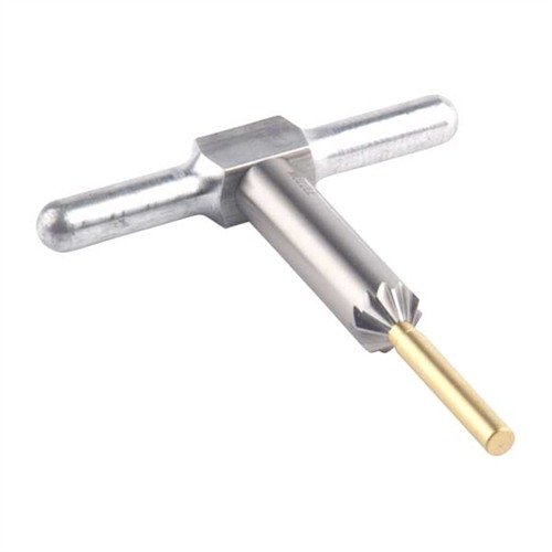 Il cutter di chamfering a 45° smussa i bordi delle bocche di fucile e pistola, facilitando l'uscita del proiettile e velocizzando il ricaricamento nei revolver.