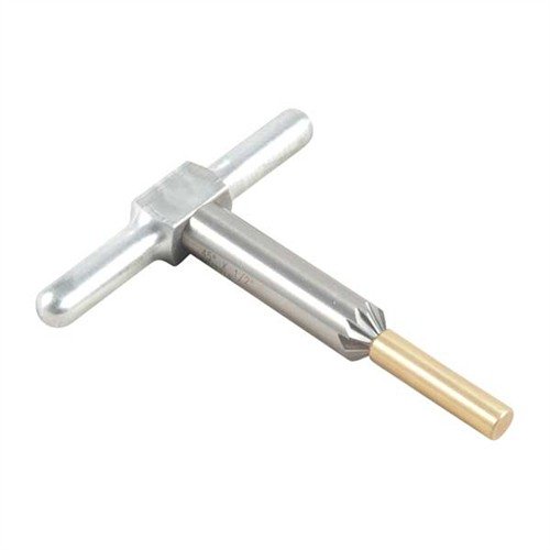 Il cutter di chamfering a 45° smussa i bordi delle bocche di fucile e pistola per un'uscita pulita del proiettile e ricariche più veloci nei revolver.