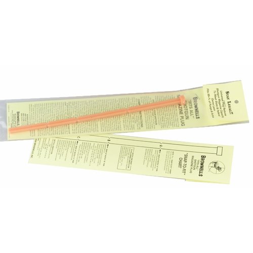 Il FITS-ALL è un plug universale per fucili a pompa, facile da adattare a tutte le lunghezze e calibri, realizzato in polipropilene resistente e visibile in arancione.