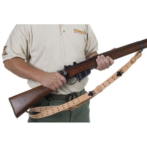 La Competitor Plus Sling è realizzata in pelle premium, con ganci in acciaio blued extra pesanti e keeper cuciti, lunga 54