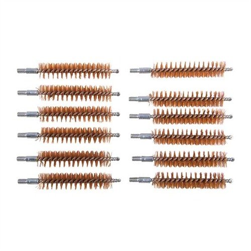 Spazzole per canna in bronzo di alta qualità, confezione da 12, progettate per una pulizia profonda e duratura, con un design robusto in acciaio.