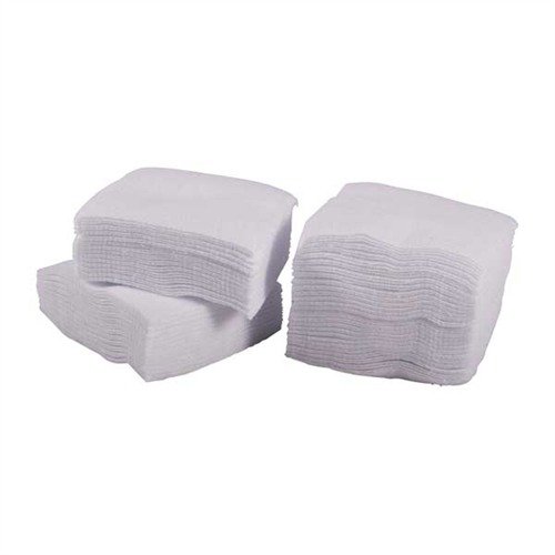 Scopri i panni per pulizia quadrati in flanella di cotone al 100%, ideali per escursioni di caccia, disponibili in sacchetti richiudibili da 100 pezzi.