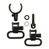 I ganci SLING SWIVEL SETS in acciaio, senza parti in plastica, offrono un sistema di sgancio rapido e sicurezza per slings da 1" su fucili a leva.
