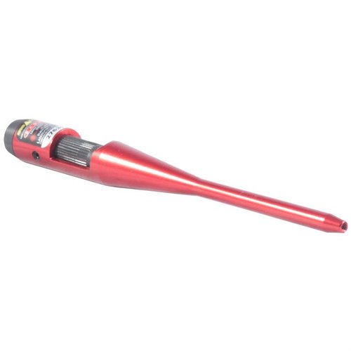 Il LASER BORE SIGHTER proietta un punto laser rosso brillante, per un facile e veloce allineamento di ottiche su armi da .22 a .50 calibro senza sparare.