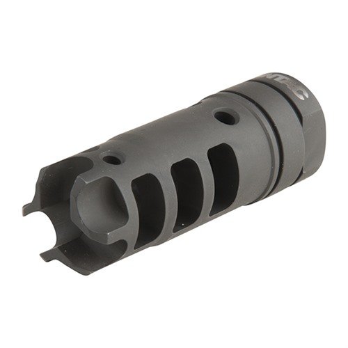 Il LANTAC Dragon Muzzle Brake migliora il controllo della bocca e riduce il rinculo, consentendo colpi rapidi e precisi anche in fuoco automatico.