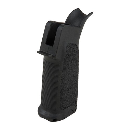 L'AR-15 MOD-3 GUNFIGHTER GRIP offre un design ergonomico, superficie testurizzata, scomparto impermeabile e inserti modulari per un controllo ottimale della carabina.