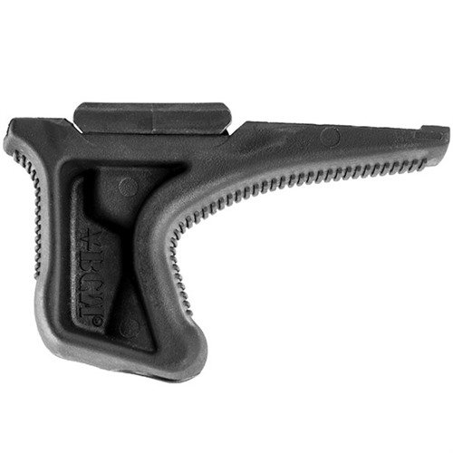 Il grip angolato Kinesthetic Angled Grip (KAG) offre una presa sicura e un comfort biomeccanico, migliorando l'efficienza nella manipolazione delle armi.