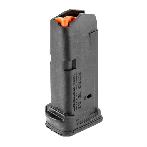 Il PMAG12 GL 9 offre 12 colpi per Glock 26, con impugnatura testurizzata, scanalature per una facile estrazione e fondo rimovibile per una maggiore praticità.
