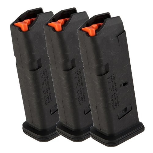 Il PMAG® GL9® per Glock® 19 offre costruzione in polimero, affidabilità, facile pulizia, finestrini per indicazione colpi e capacità di 10 colpi.