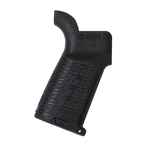 Il CMMG ZEROED Pistol Grip offre un angolo di 20° per comfort e controllo, texture stilizzata per una presa sicura e spazio per attrezzi all'interno.