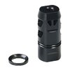 Il CMMG ZEROED Muzzle Brake 5.56mm offre un controllo del rinculo eccellente e riduce l'innalzamento della volata, migliorando la precisione nei tiri successivi.