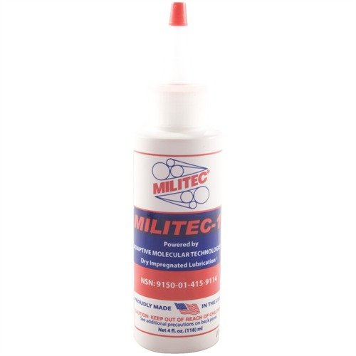 MILITEC-1 OIL offre protezione auto-lubrificante per le parti metalliche, prevenendo inceppamenti e corrosione, garantendo prestazioni affidabili anche in condizioni estreme.