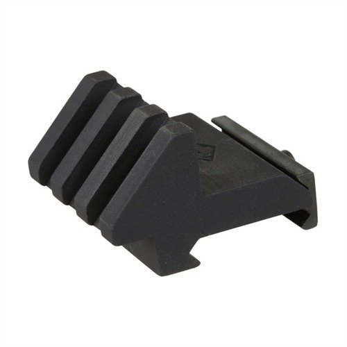 Il DOVETAIL ANGLE MOUNT di YANKEE HILL è un supporto compatto e leggero per luci e laser, montato a 45 gradi per mantenere libere le mire principali.