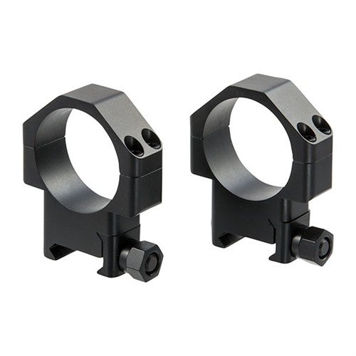 Gli anelli TSR-W in acciaio legato offrono una stabilità eccezionale per il tuo mirino, con un design a quattro viti per un allineamento preciso e una finitura resistente.