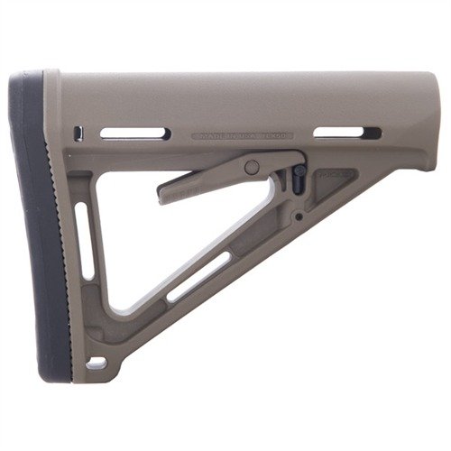 L'AR-15 MOE Stock Collapsible di MAGPUL offre un design robusto e leggero, comfort ergonomico, regolazioni rapide e compatibilità con tubi buffer mil-spec.
