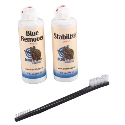 Il sistema BLUE REMOVAL rimuove rapidamente il vecchio bluing, prepara il metallo per la rifinitura e garantisce una superficie pulita in pochi minuti.