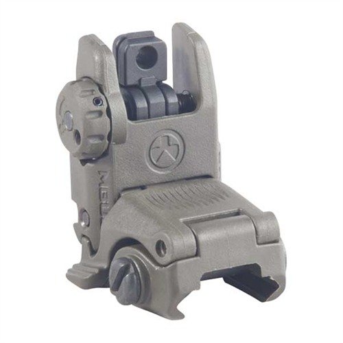 Mirino posteriore MBUS GEN 2 di MAGPUL, in polimero, si attiva con un dito, compatto e regolabile in deriva, ideale per fucili AR con rail Picatinny.