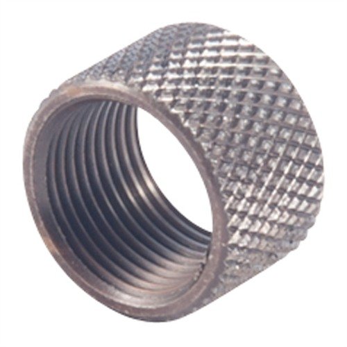 Proteggi il tuo canna filettata con il THREAD PROTECTOR per GLOCK® di LONE WOLF DIST., realizzato in acciaio inox 303 con finitura nera e design zigrinato.