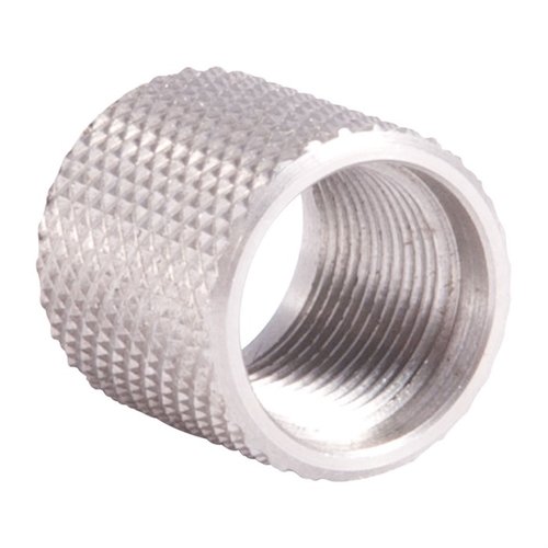 .635 e .640 PENCIL THREAD PROTECTOR in acciaio inox proteggono i filetti della canna del fucile da danni, facili da installare e rimuovere grazie al design con superficie zigrinata.