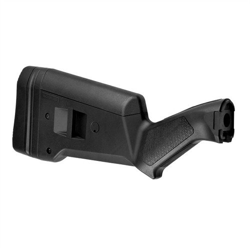 L'SGA Buttstock ambidestro per Remington 870 offre regolazioni della lunghezza di tiro, ergonomia migliorata e un pad per il rinculo, tutto in un design versatile.