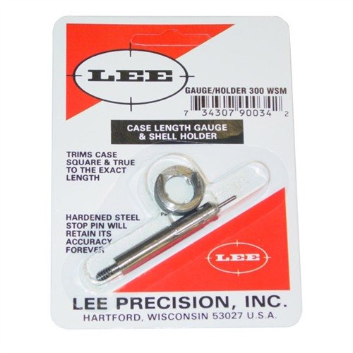 Il Case Length Gauge di LEE Precision è un modo preciso e semplice per rifilare alla lunghezza desiderata e squadrarne la bocca, utilizzabile con il Cutter e Lock Stud.