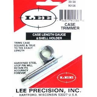 Il Case Length Gauge di LEE Precision è un modo preciso e semplice per tagliare alla lunghezza desiderata e squadratare il bocchettone del bossolo.