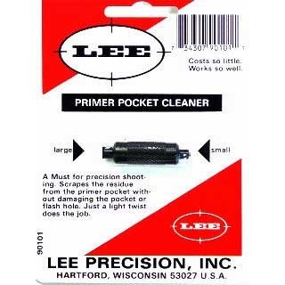 Il PRIMER POCKET CLEANER di LEE PRECISION pulisce i fondi dei bossoli grandi e piccoli, garantendo una corretta seduta dei primers per maggiore precisione e sicurezza.