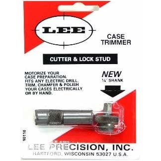 Il Cutter & Lock Stud di Lee Precision consente di rifilare i casi con precisione, utilizzabile a mano o con un trapano elettrico, realizzato in acciaio temprato.