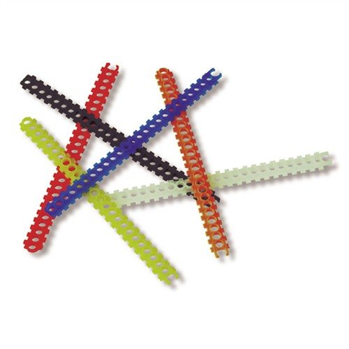 Le strisce UNPRIMED APS® per piccoli fucili RCBS sono colorate per una facile identificazione, contengono 25 primers ciascuna e possono essere caricate con il primer desiderato.