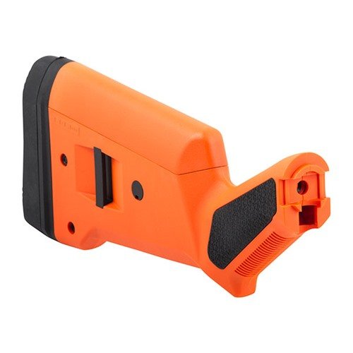 Il calcio SGA ambidestro per Mossberg 500/590 offre regolazione della lunghezza, ergonomia migliorata e pad anti-recoil, disponibile in vari colori.