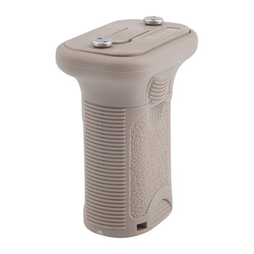 Grip verticale KEYMOD BCMGUNFIGHTER in polymer, facile da installare senza attrezzi, design compatto per maggiore mobilità e controllo, con spazio per riporre oggetti.