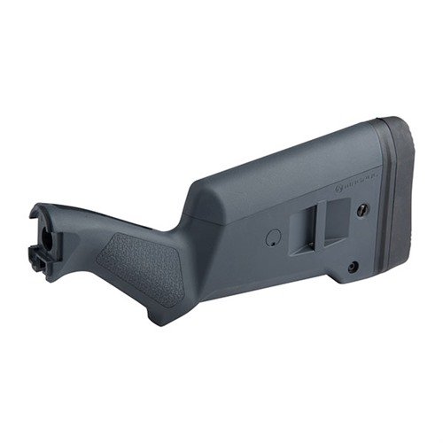 Il SGA Buttstock ambidestro per Remington 870 offre regolabilità con sistema di spacers, pad anti-recoil e ergonomia migliorata, disponibile in vari colori.