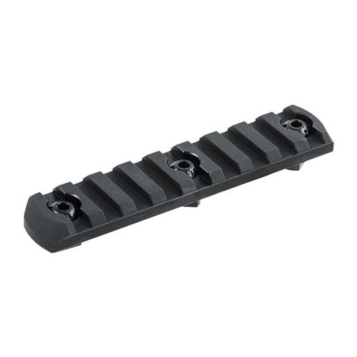Le sezioni di rail M-LOK in alluminio di MAGPUL permettono di montare accessori Picatinny, offrendo robustezza e compatibilità con tutti i handguards M-LOK.