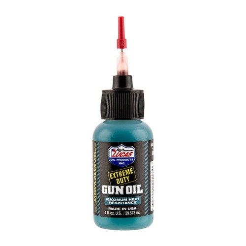 LUCAS Extreme Duty Gun Oil offre resistenza superiore al calore e agli urti, protezione contro ruggine e usura, e facilita la pulizia di armi in condizioni estreme.