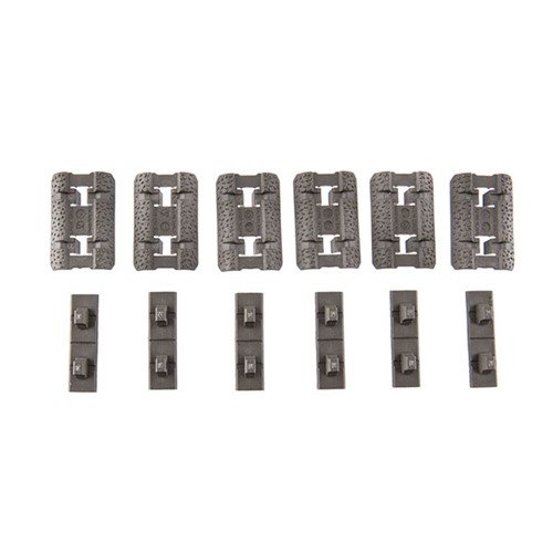 I copri rail M-LOK Type 2 di Magpul offrono una superficie testurizzata per una presa migliore, installazione facile e design personalizzabile con sei pannelli.