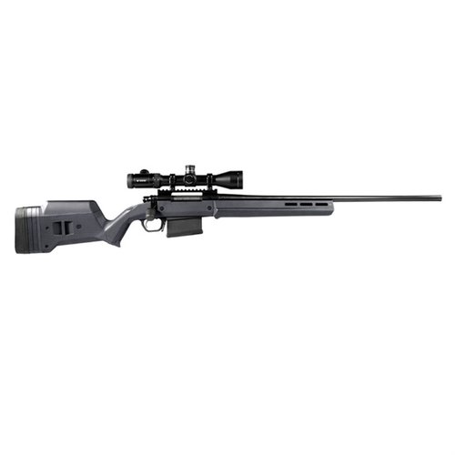 Il Magpul Hunter 700 LA offre una struttura in polimero rinforzato, lunghezza di trazione e altezza del comb completamente regolabili, compatibile con Remington 700 LA.