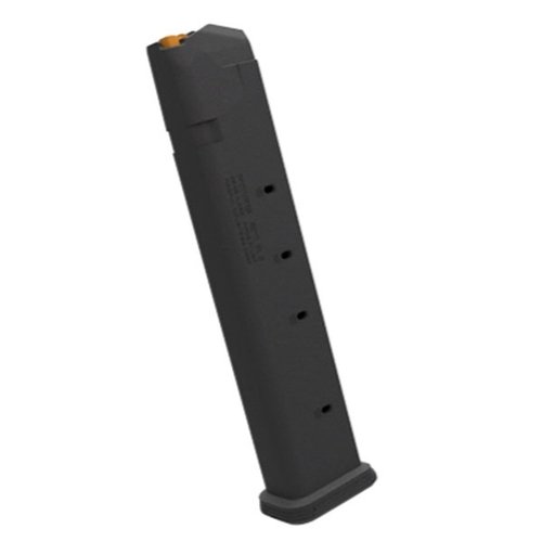 Il PMAG GL9 offre affidabilità e capacità elevate per tutte le varianti GLOCK 9mm, con un corpo in polimeri resistenti e un indicatore di colpi rimanenti.