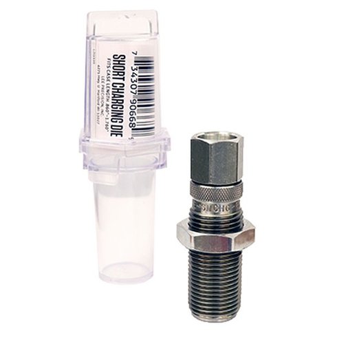 Il Lee Rifle Charging Die carica cartucce di piccolo volume con l'Auto Disk Powder Measure, senza espandere il collo della cartuccia, ideale per calibri da .22 a .308.