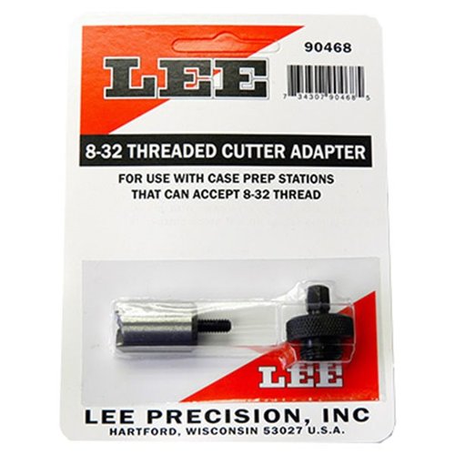 L'Large Threaded Cutter Adapter con attacco 8-32 è ideale per centri di preparazione delle cartucce, garantendo precisione e compatibilità con gli strumenti più diffusi.