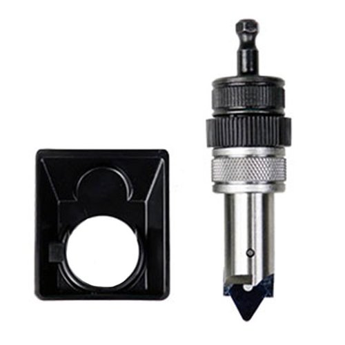 Il DELUXE POWER QUICK TRIM di LEE PRECISION permette di rifilare e smussare in pochi secondi, compatibile con trapani cordless e dotato di adattatore e raccoglitore chips.