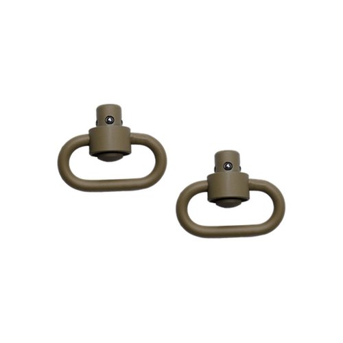 I PUSH BUTTON SWIVELS in acciaio inossidabile offrono tolleranze di lavorazione estremamente precise e una finitura CERAKOTE™ per eliminare i riflessi, garantendo prestazioni solide.