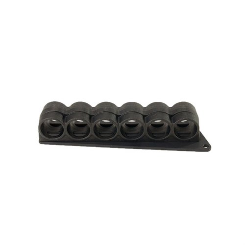 Il SURESHELL POLYMER SHOTSHELL CARRIER offre una soluzione durevole e leggera per portare 6 cartucce 12GA, garantendo un accesso rapido e sicuro alle munizioni.