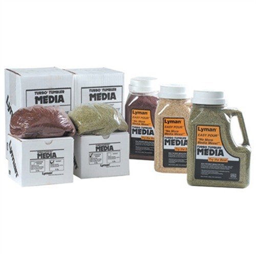 Il TURBO CASE CLEANING MEDIA di Lyman è ideale per pulire casi sporchi e ossidati. In poche ore nel Turbo Tumbler, i casi saranno puliti e pronti per il ricarico.