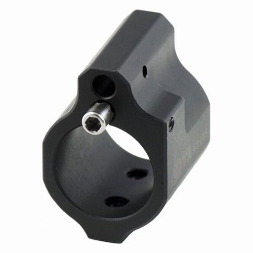 Il blocco gas AR-15 Low Profile di ODIN Works offre 20 punti di regolazione per ottimizzare il flusso di gas, realizzato in acciaio al carbonio con finitura black-nitride.