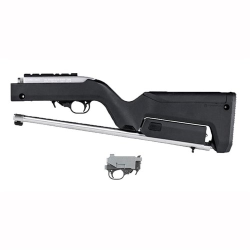 Il Magpul Ruger 10/22 Backpacker Stock consente un trasporto compatto e facile del fucile Ruger 10/22, con spazio per tre caricatori e il grilletto BX.