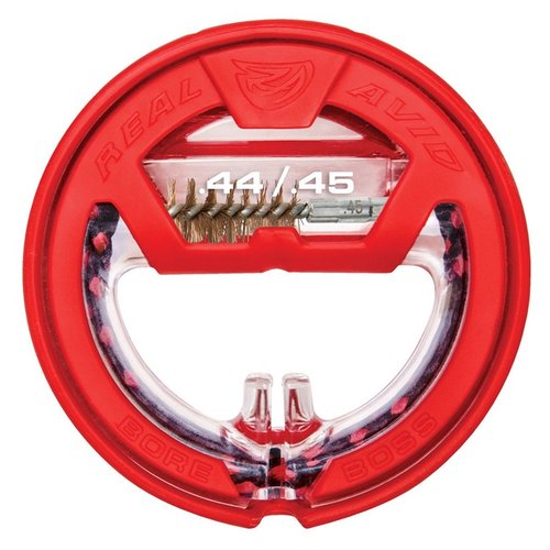 Il Real Avid Bore Boss Handgun Kit offre una pulizia rapida ed efficace per pistole, con un cavo integrato e un manico Flex-Case per una facile conservazione.